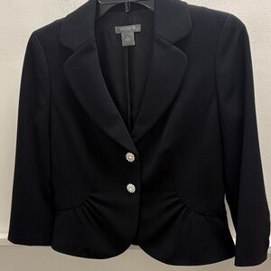 Ann Taylor Black Blazer with Crystal Buttons